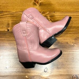 Pink Leather Toddler Cowgirl Boots size 6